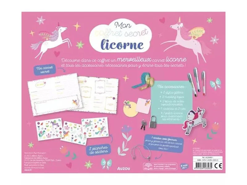 Mon carnet secret licorne - Auzou