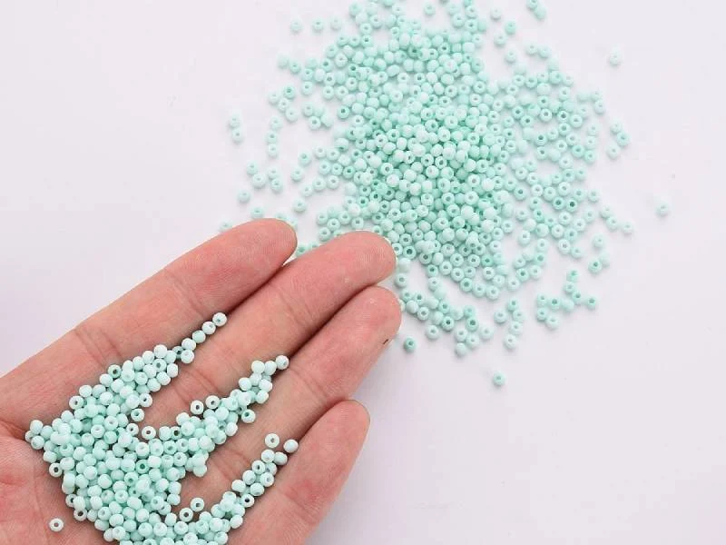 Rocailles mat cyan clair - Eco pack 50g