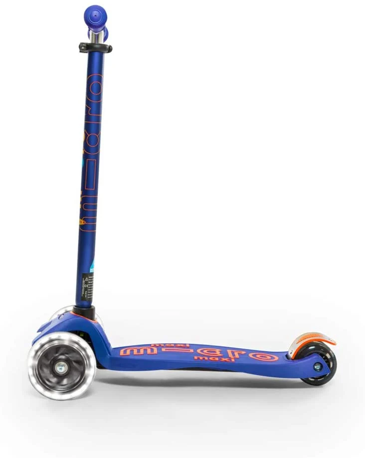 Maxi Blue and Red Led Micro Scooter