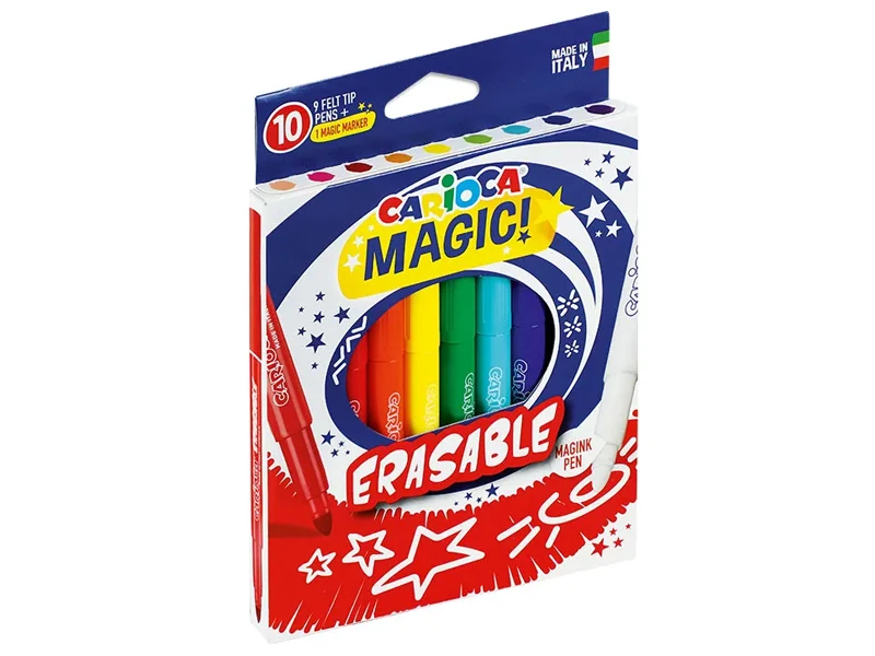 Pochette de 10 feutres effaçables - Carioca Magic