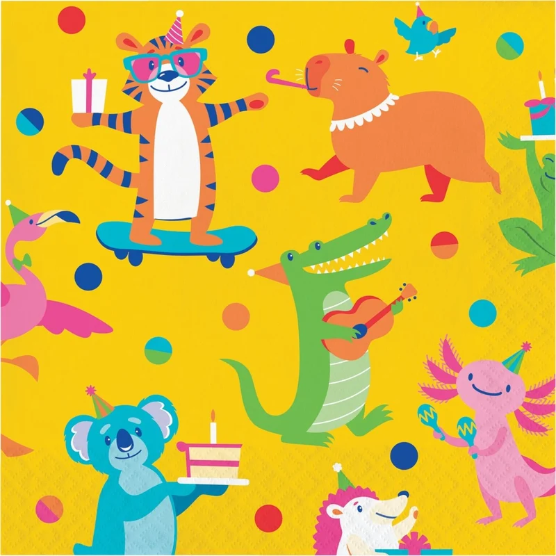 Animal Jamboree Large Lunch Napkins, 16 Count