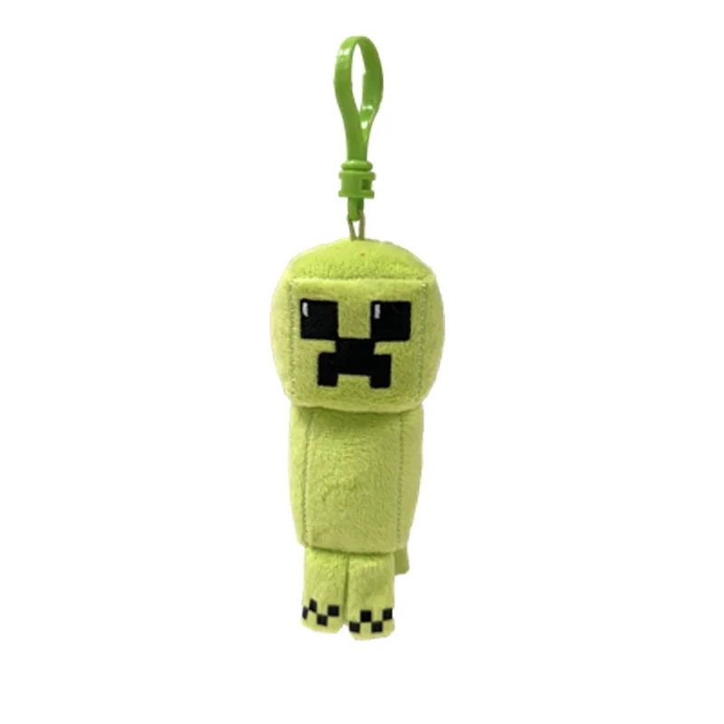 TY Floppy Plush with Clip, Creeper, Minecraft, 5 Inches, 1 Count