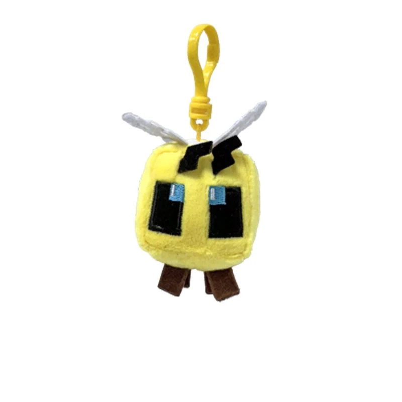 TY Floppy Plush with Clip, Bee, Minecraft, 5 Inches, 1 Count