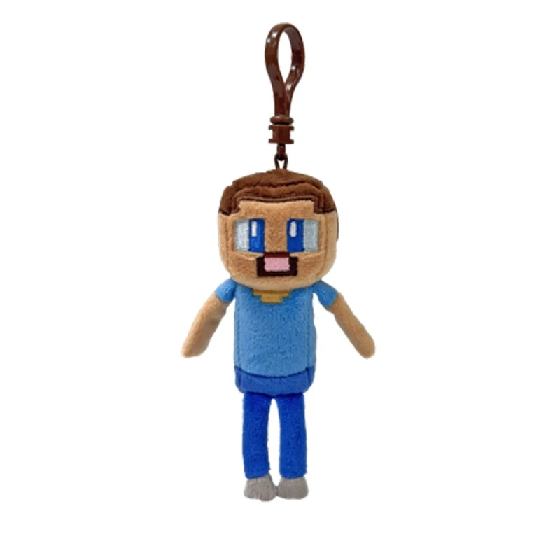 TY Floppy Plush with Clip, Steve, Minecraft, 5 Inches, 1 Count
