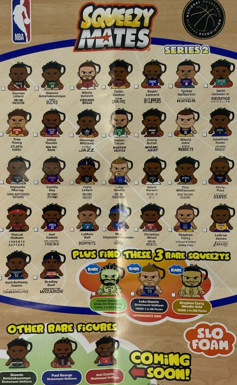 SqueezeyMates Blind Pack NBA Series 2