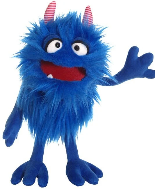 Living Puppets: Mack The Blue Friendly Monster - 14" Plush Hand Puppet
