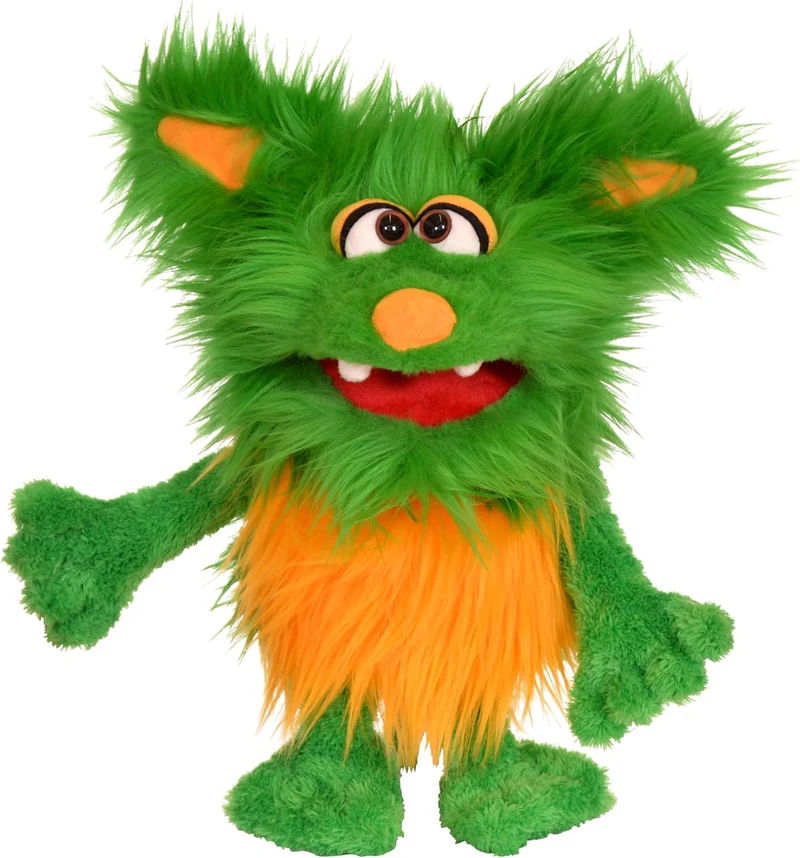 Living Puppets: Rocky The Green Friendly Monster - 16" Plush Hand Puppet