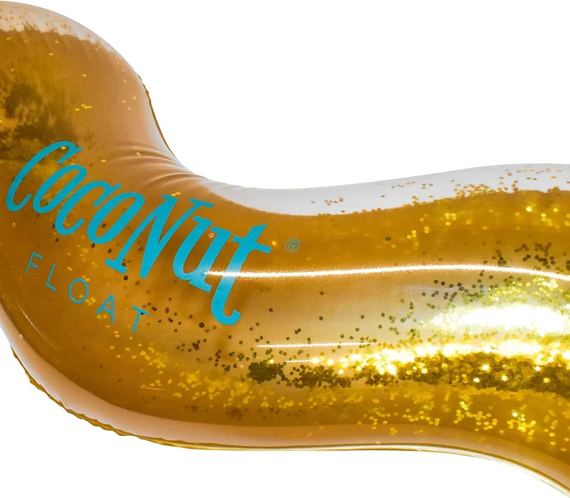 Gold Glitter Heart Float