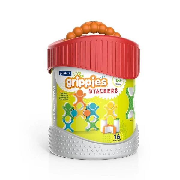 Guidecraft Grippies Magnetic Stackers 16 Pcs / Empileurs magnétiques 16 pièces