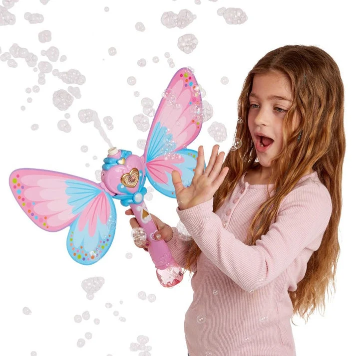 Fairy Butterfly LED Illuminating Bubble Wand Blower in Gift Box