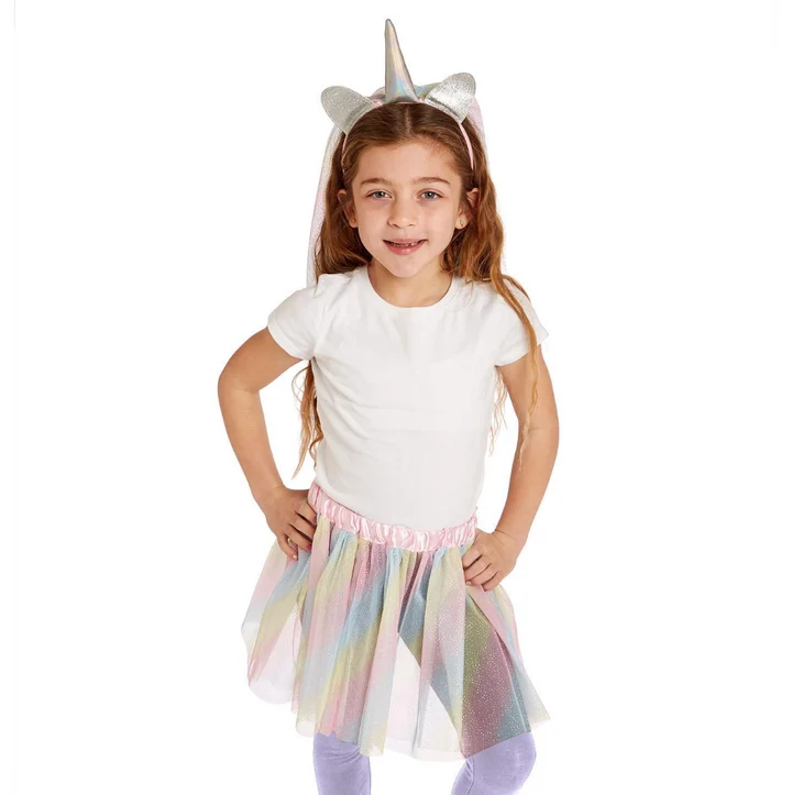 Unicorn Tutu & Veil Headband Set
