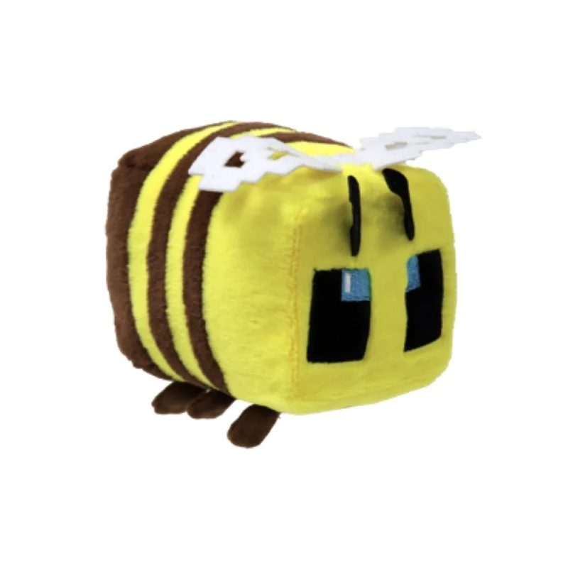 TY Small Floppy Plush, Bee, Minecraft, 8 Inches, 1 Count