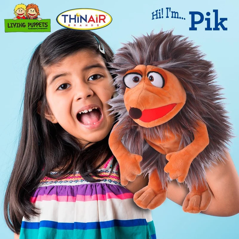 Living Puppets: Pik The Brown Hedgehog - 12" Plush Hand Puppet