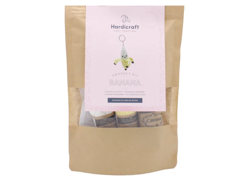 Kit crochet - Pendentif sac / porte clé - Banane