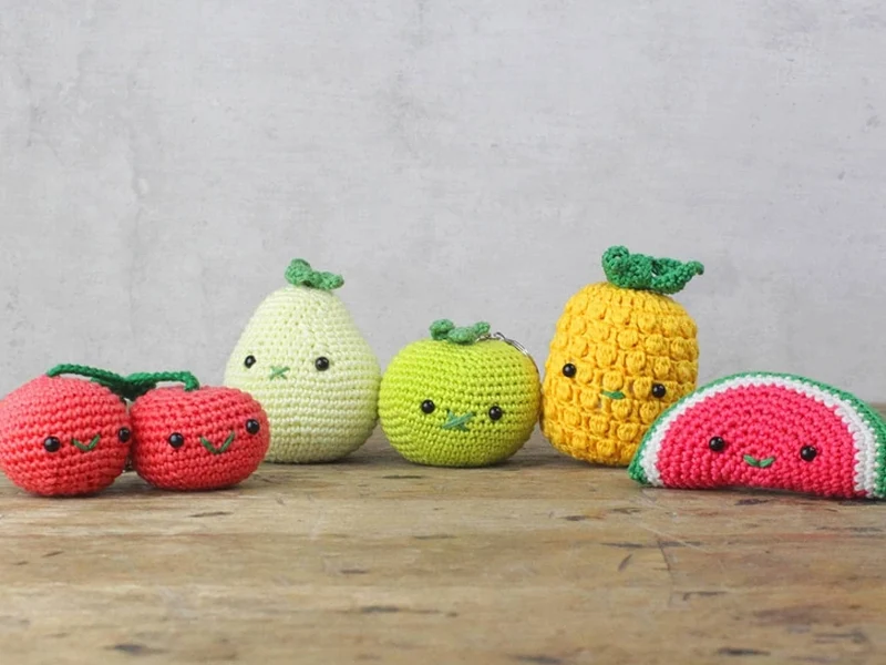Kit crochet - Pendentif sac / porte clé - Banane
