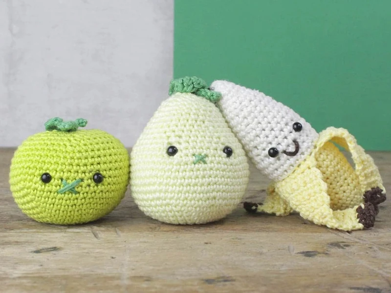 Kit crochet - Pendentif sac / porte clé - Banane