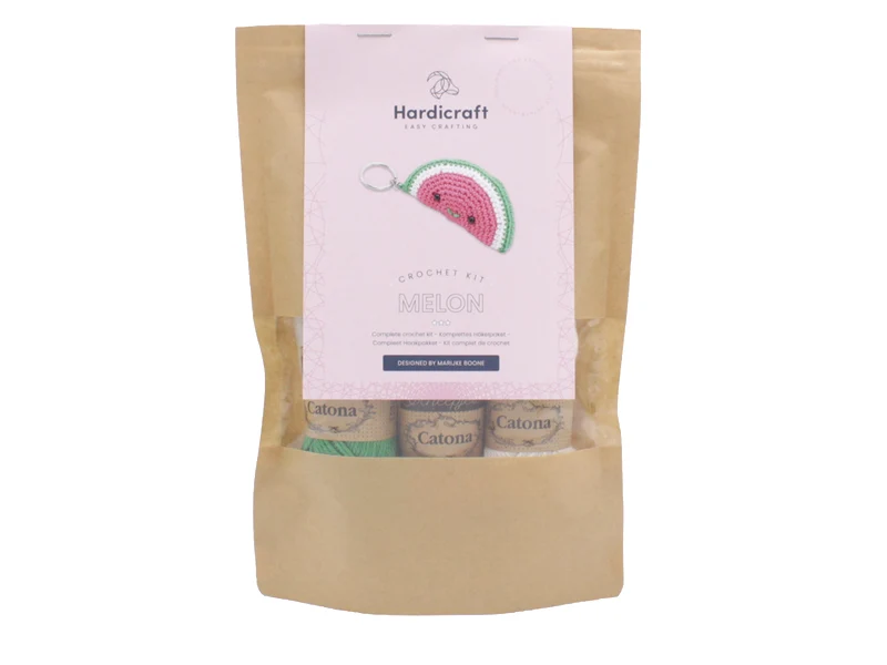 Kit crochet - Pendentif sac / porte clé - Pastèque