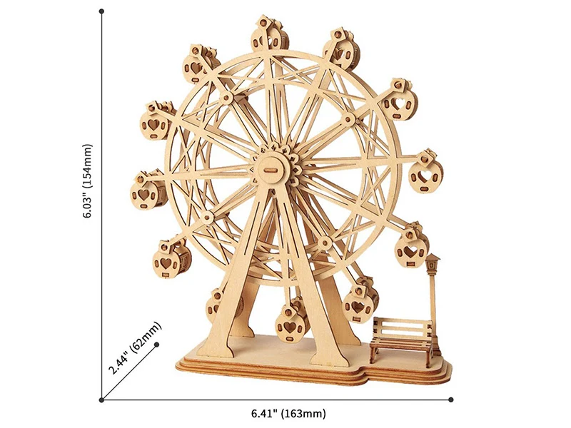Grande roue en bois à assembler