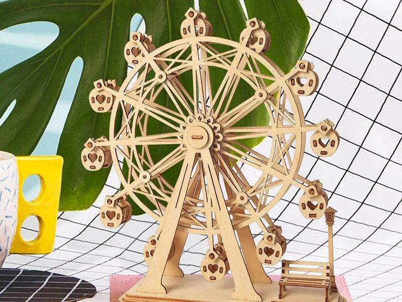 Grande roue en bois à assembler