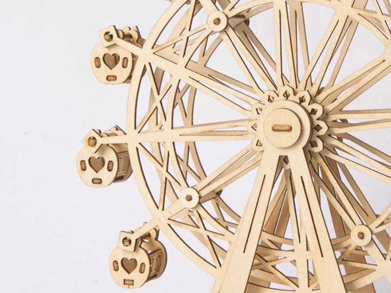 Grande roue en bois à assembler