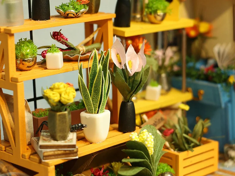 Pièce miniature - Maison de fleurs de Cathy