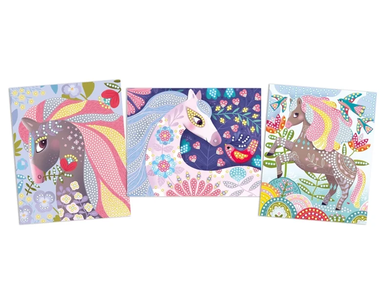 Cartes à créer "Chevaux de diamants"