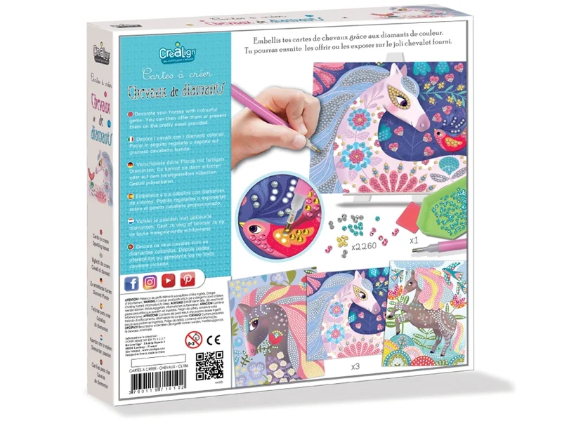 Cartes à créer "Chevaux de diamants"
