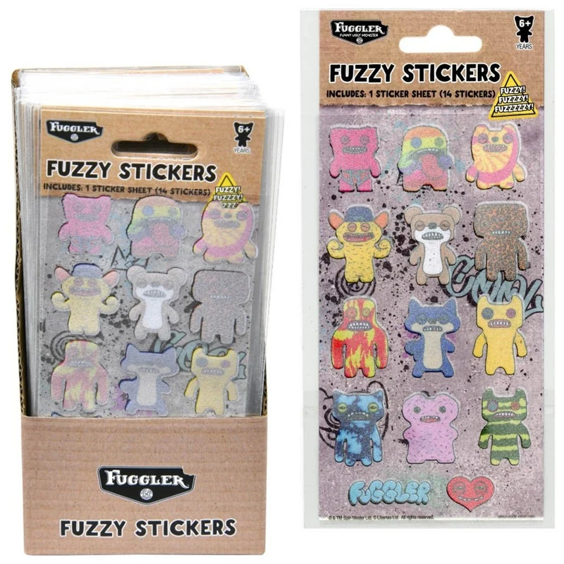 Fuggler Fuzzy Stickers, 14 Stickers, 1 Count