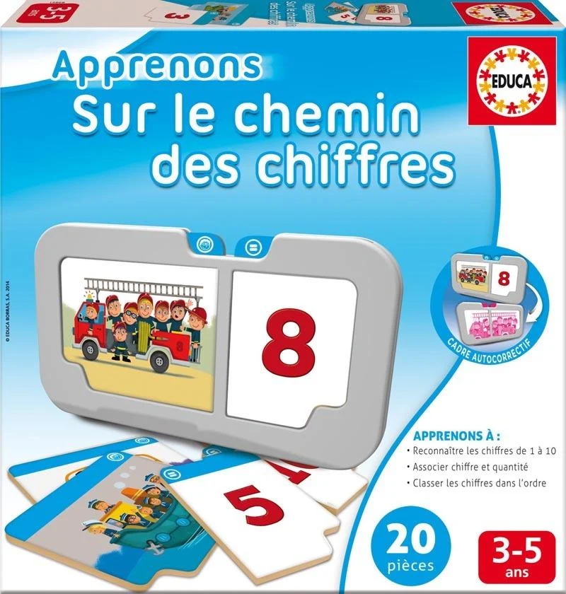 Educa Apprenons sur le chemin des chiffres / Let's learn on the path of numbers