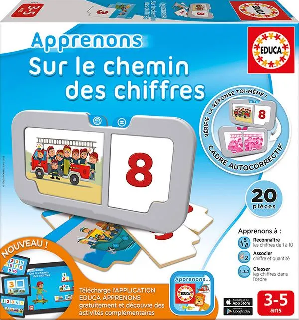 Educa Apprenons sur le chemin des chiffres / Let's learn on the path of numbers