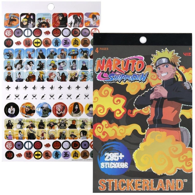 Naruto Sticker Pad, 4 Sticker Sheets, 295 Count
