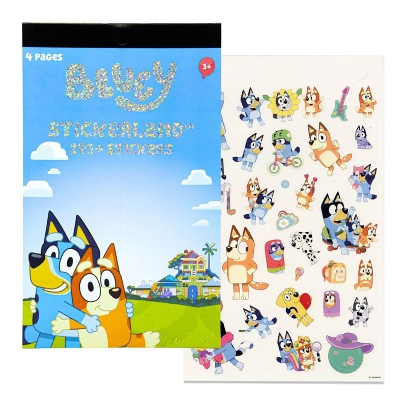 Bluey Sticker Pad, 4 Sticker Sheets, 295 Count