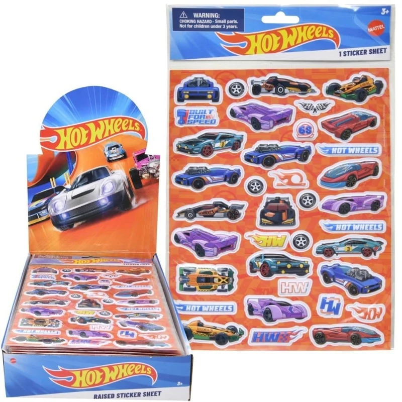 Hot Wheels Sticker Sheet, 1 Count