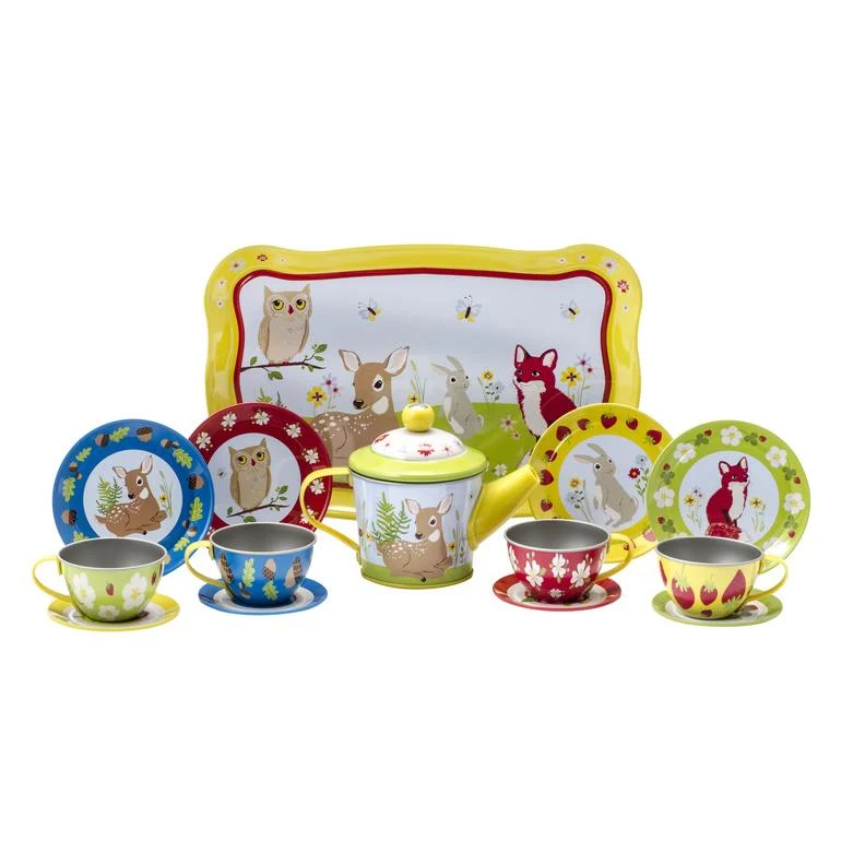 Forest Friends Tin Tea Set