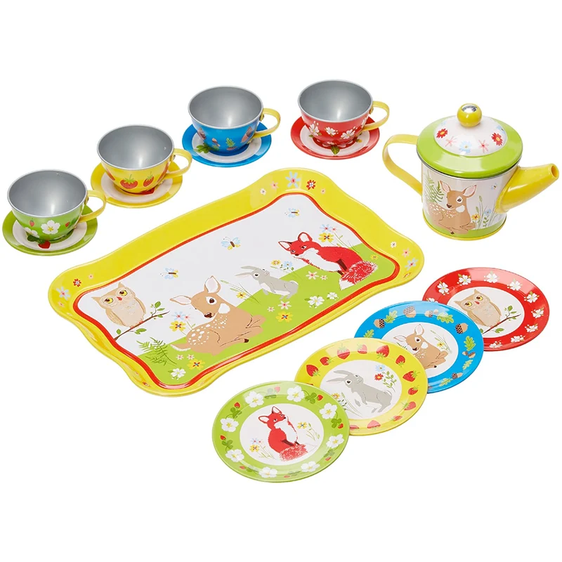 Forest Friends Tin Tea Set