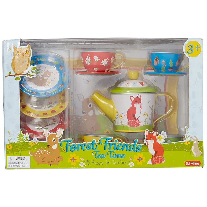 Forest Friends Tin Tea Set