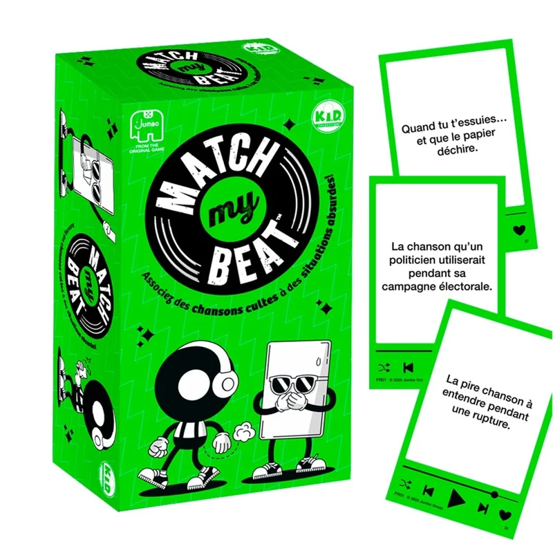 Match My Beat Music Party Game, French Version, 1 Count