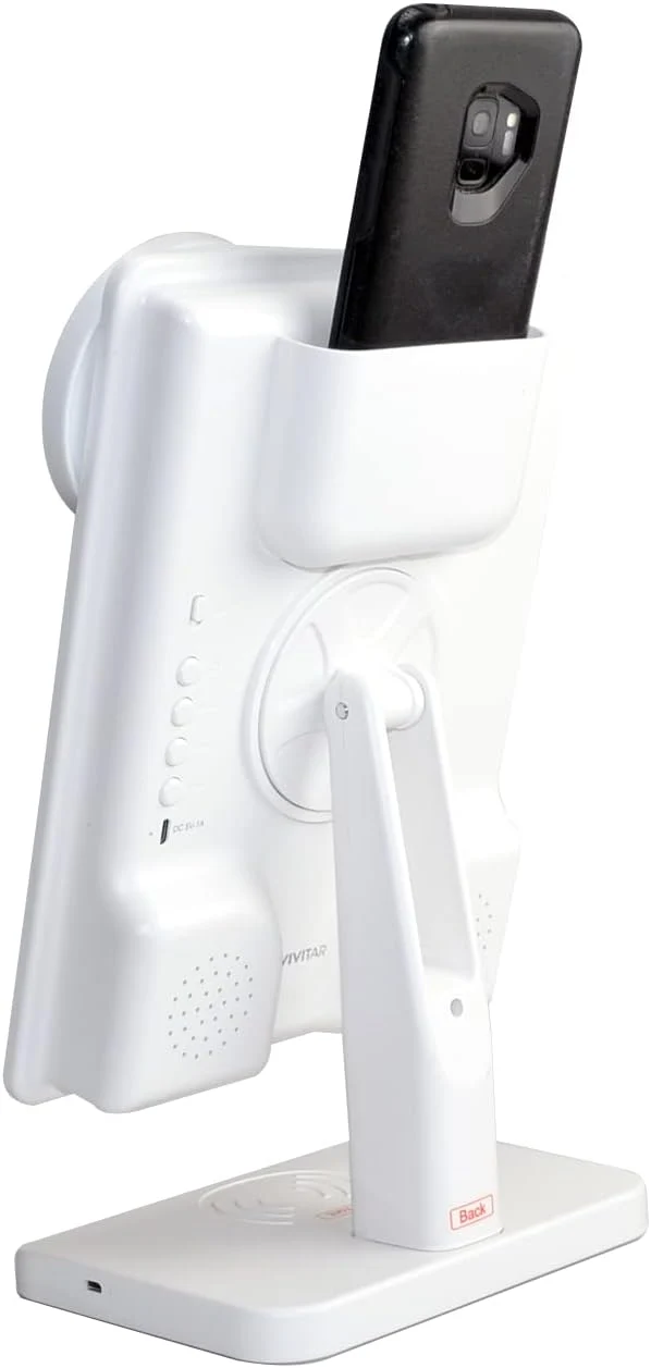 Glam Studio Vanity Mirror and Bluetooth Speaker-White
