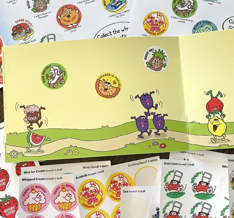Keep Rolling! Leather Scratch 'n Sniff Stinky Stickers┬«