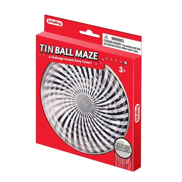 Tin Ball Maze 6" - 1 random style