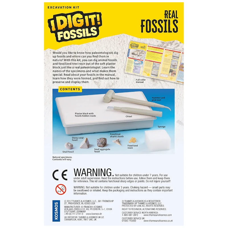 I Dig It! Fossils - Real Fossils Excavation Kit
