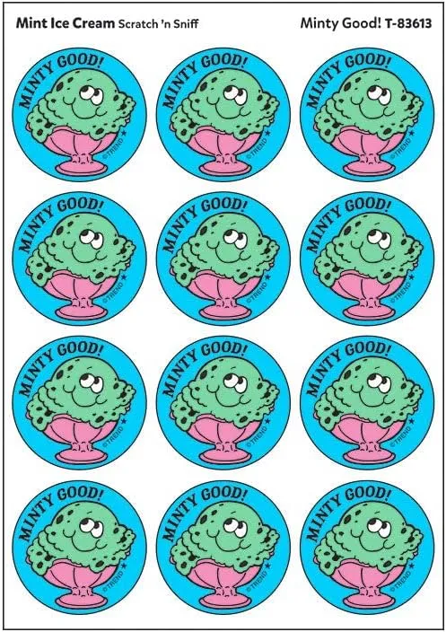 Minty Good! Mint Ice Cream Scratch 'n Sniff Stinky Stickers┬«