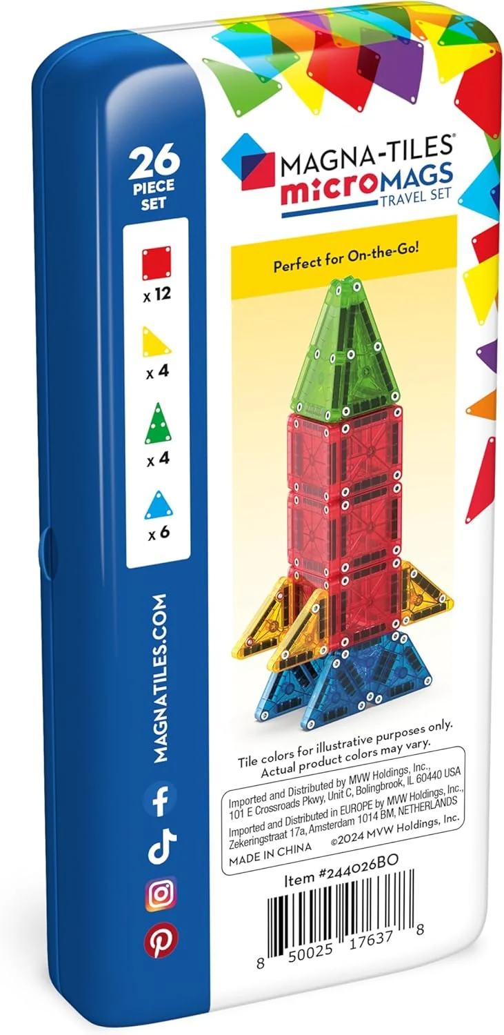 Mini Magna Tiles: Travel Set 26 pieces