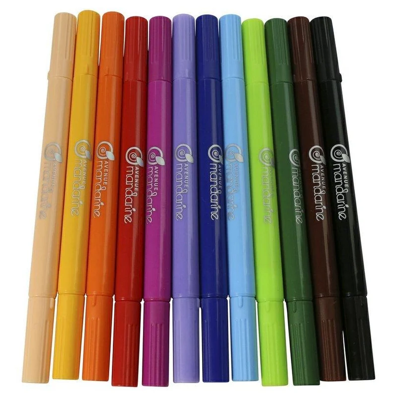 Avenue Mandarine Double Ended Felt Tip Markers / Feutres à double pointe