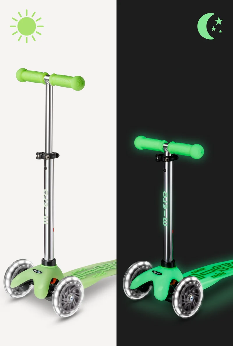 Mini Glow Lime Green Micro Scooter