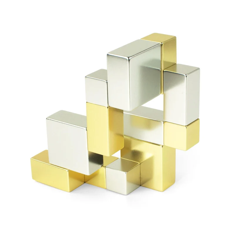 Playable Art Metal Cube (Gold/Silver) - Cube métallique (or/argent)
