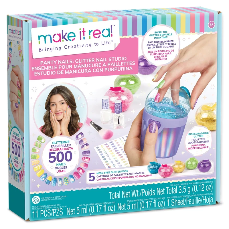 Make It Real Party Nails Glitter Nail Studio