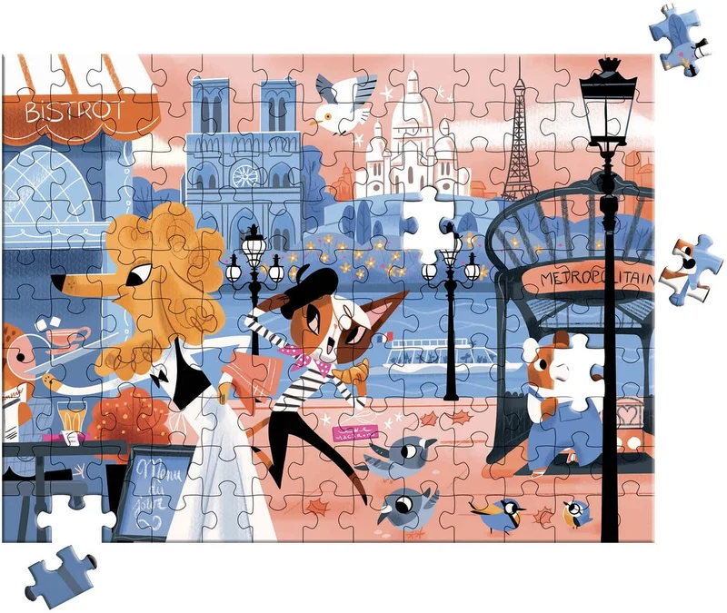 Mini puzzle - Bonjour Paris - 130 pièces - Auzou