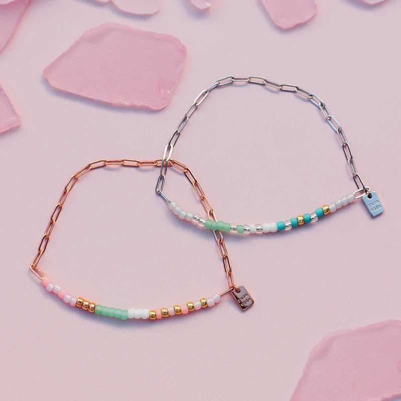 Seabright Stretch Bead and Chain Bracelet