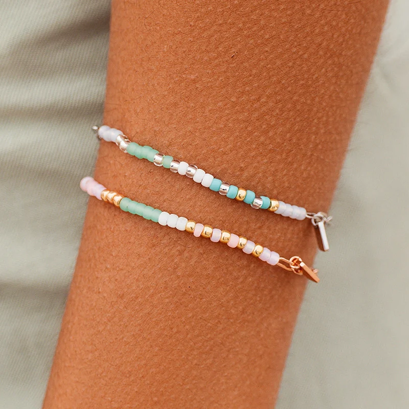Seabright Stretch Bead and Chain Bracelet